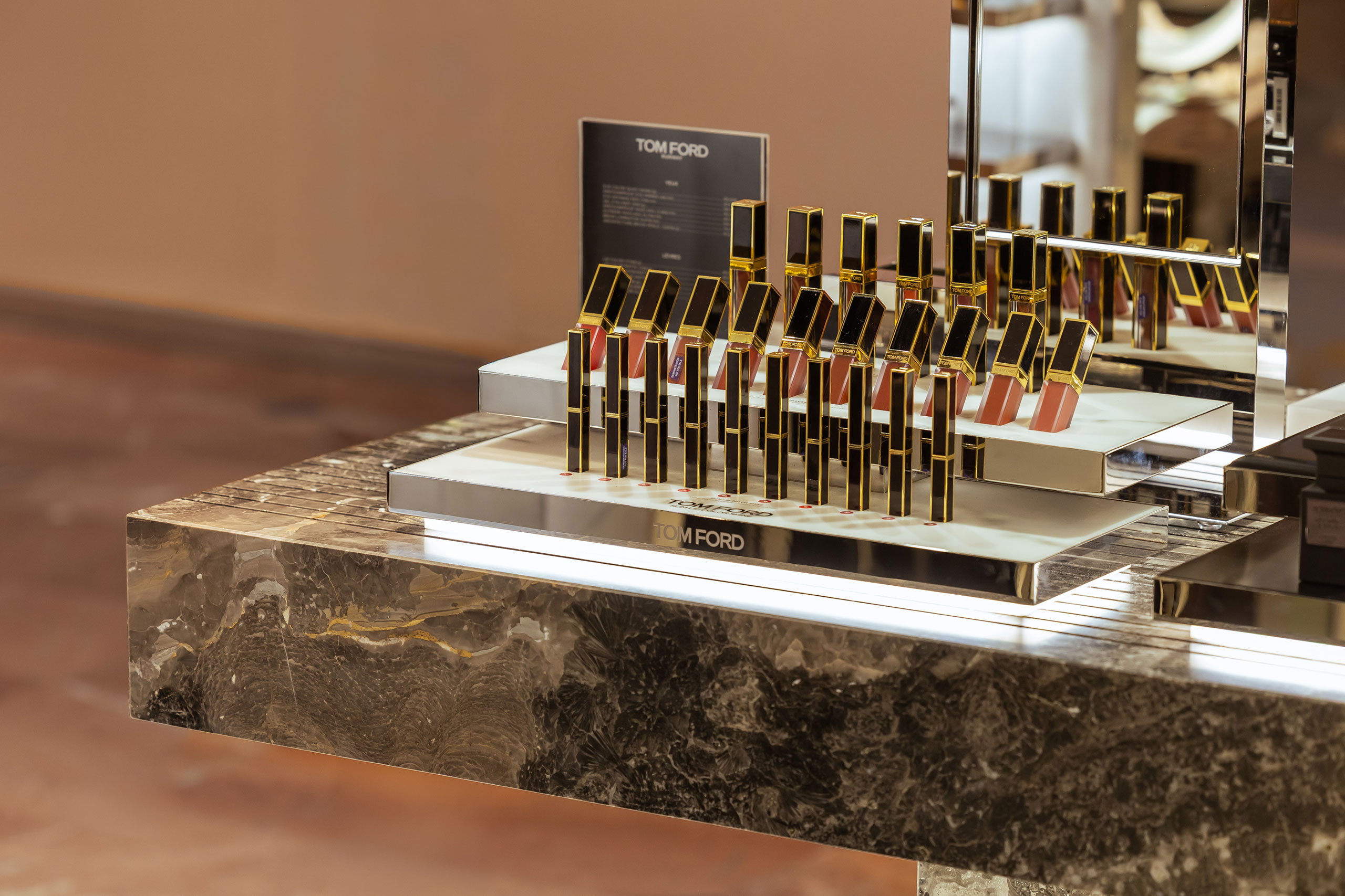 Tom Ford store at Galeries Lafayette Haussmann Paris 2025. Built by TJC